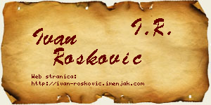 Ivan Rošković vizit kartica